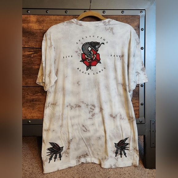 BLACK LABEL Mens Affliction Medium New Tshirt - Picture 2 of 2